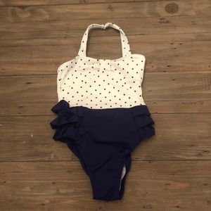 Janie and Jack 3T Halter NavyOne Piece Swim Suite